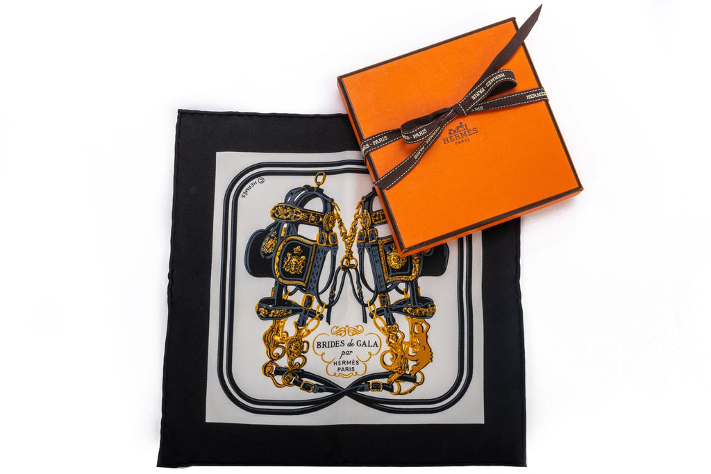 Hermes Brides De Gala Mini Silk Scarf 8"