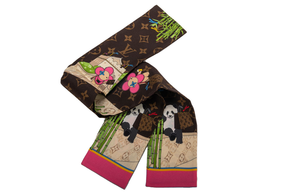 Vuitton Xmas 2021 Panda Silk Bandeau NIB