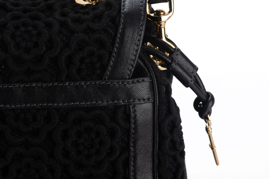 Dolce Gabbana New Black Macrame Bag