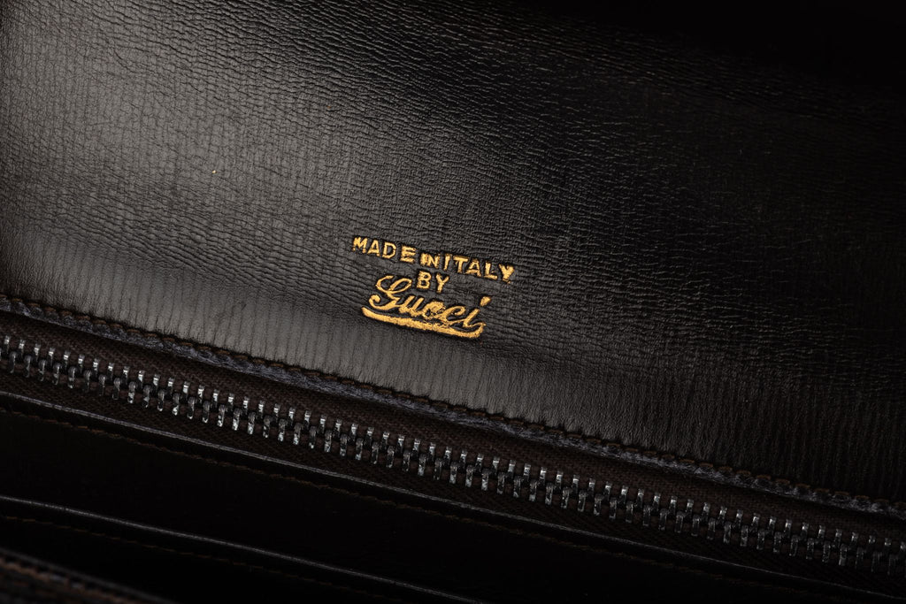 Gucci Rare Brown Lizard Clutch & Wallet