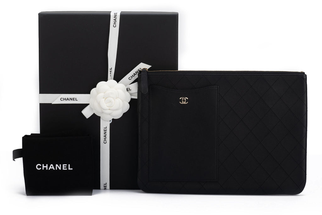 Chanel BNIB Black Quilted Clutch