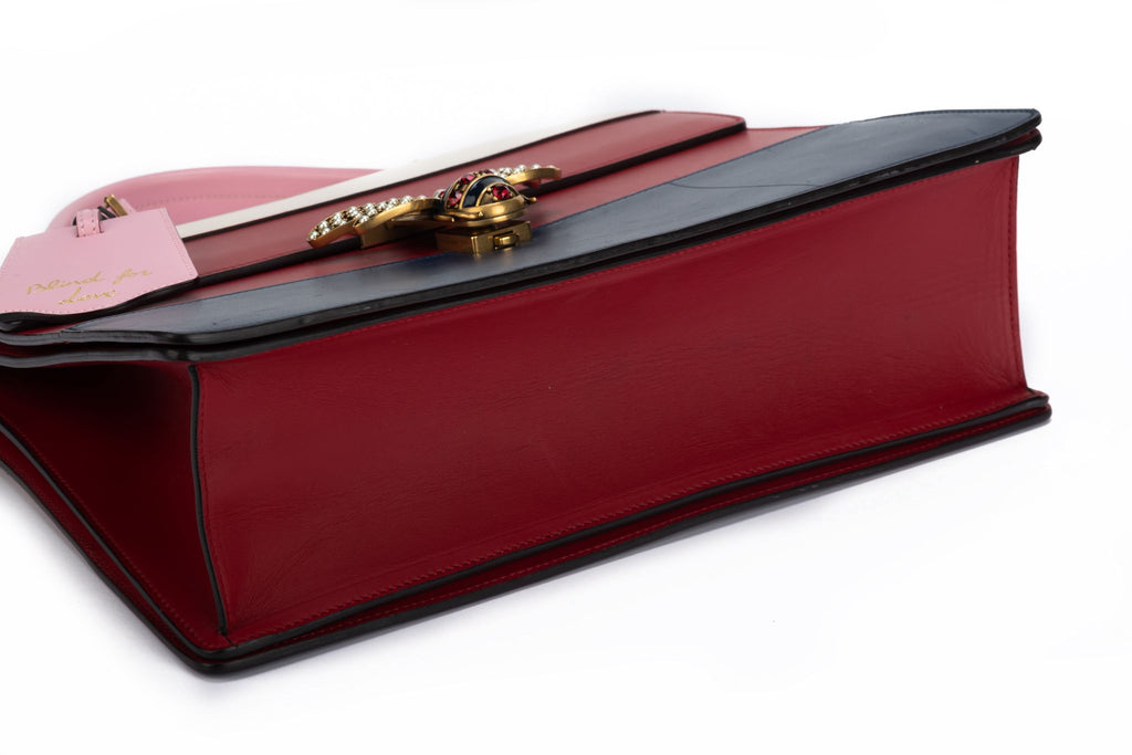 Gucci Preloved Striped Trapeze Jewel Bag