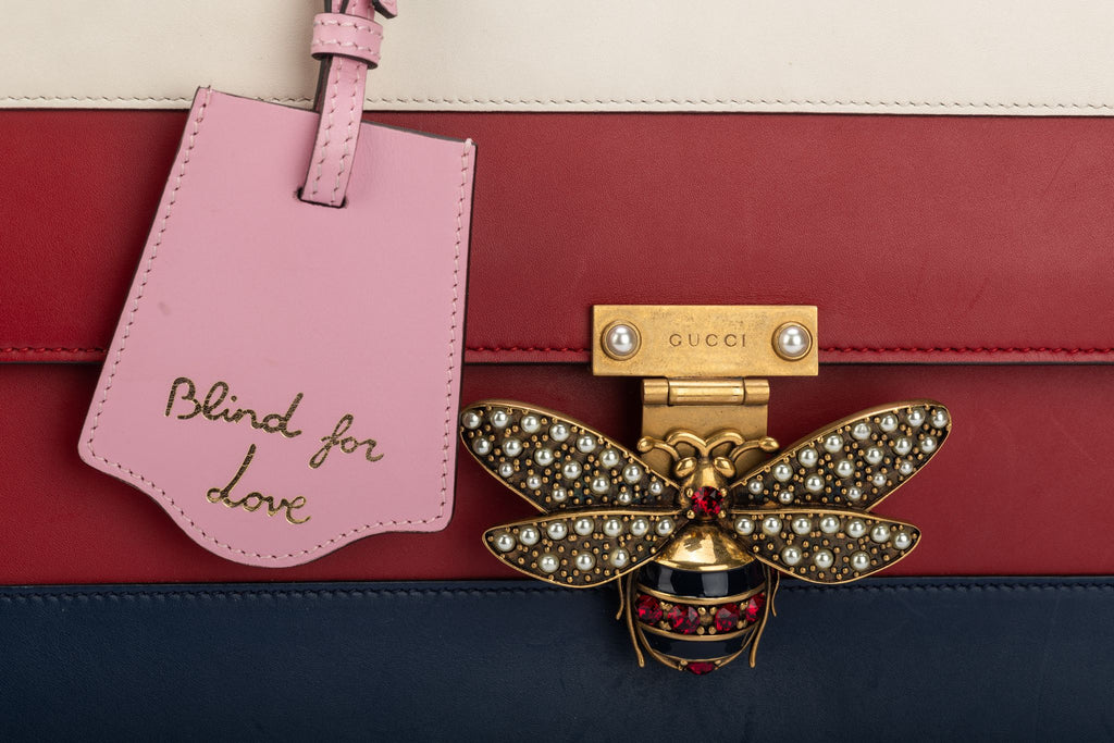 Gucci Preloved Striped Trapeze Jewel Bag