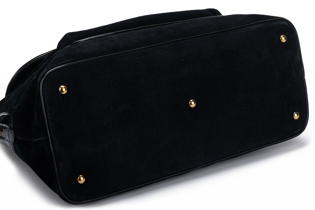 Gucci Vintage Oversize Suede Travel Bag