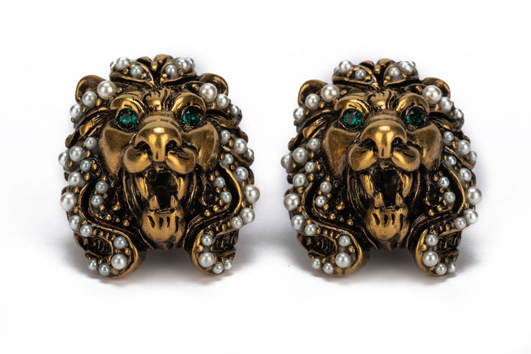 Gucci BNIB Lionshead Clip Earrings