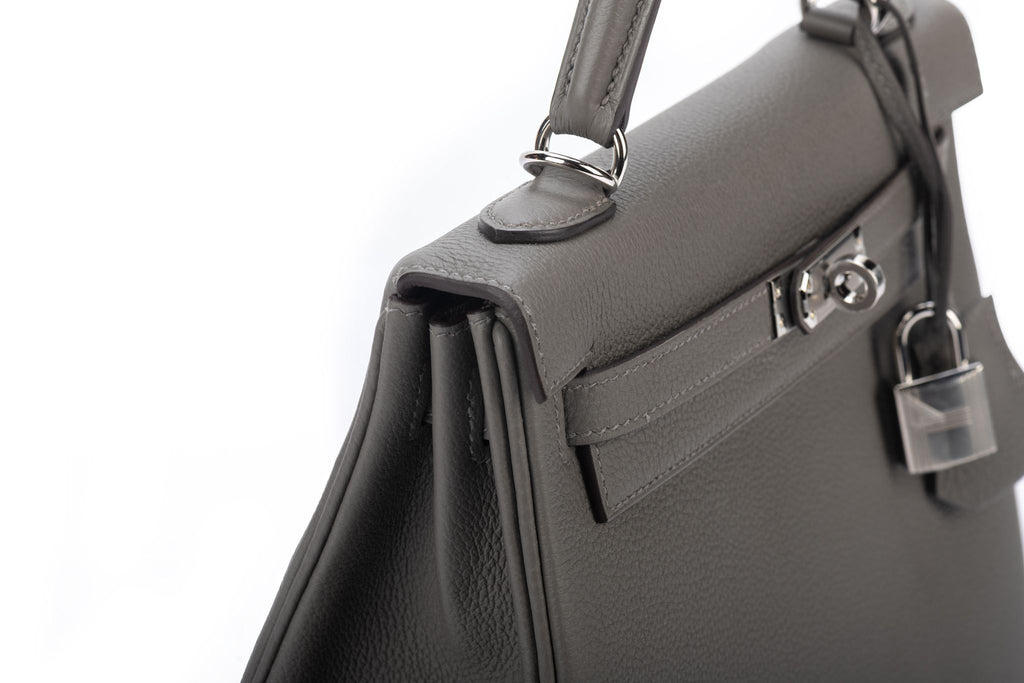 Hermes NIB Kelly 25 Retour Vert De Gris