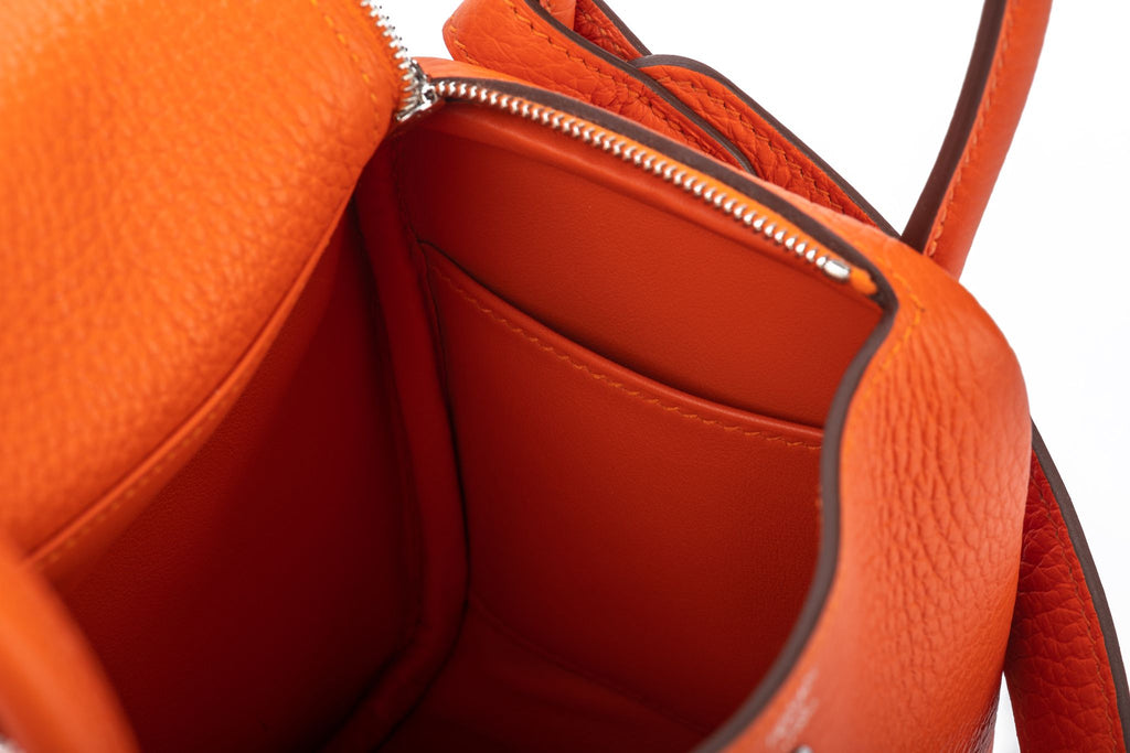 Hermès BNIB Mini Lindy Feu Palladium