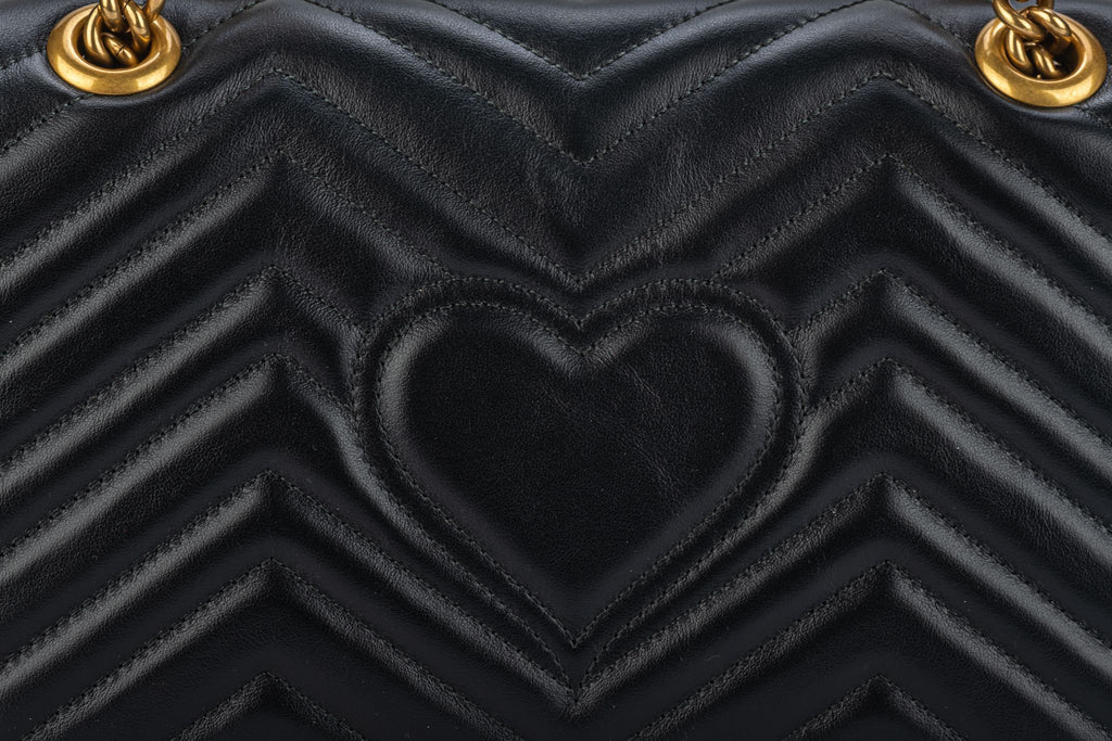 Gucci New Black Marmont Medium Bag