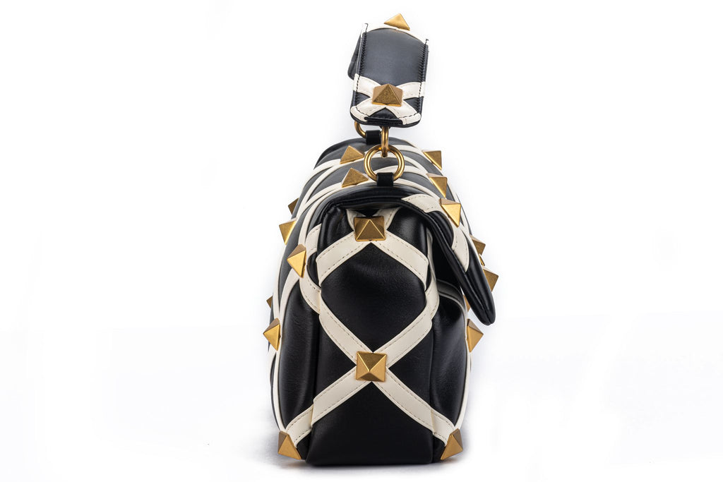 Valentino New Black & White Roman Stud