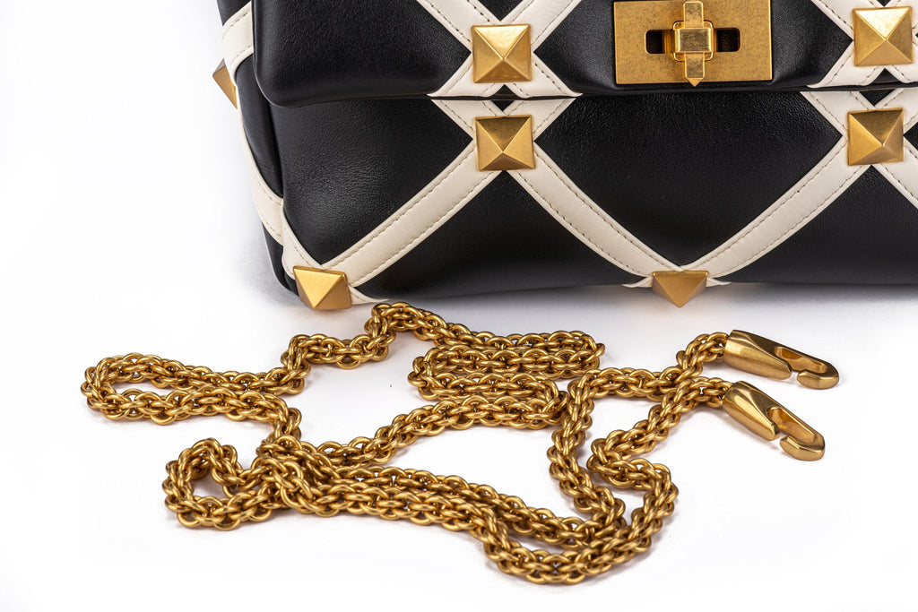 Valentino New Black & White Roman Stud