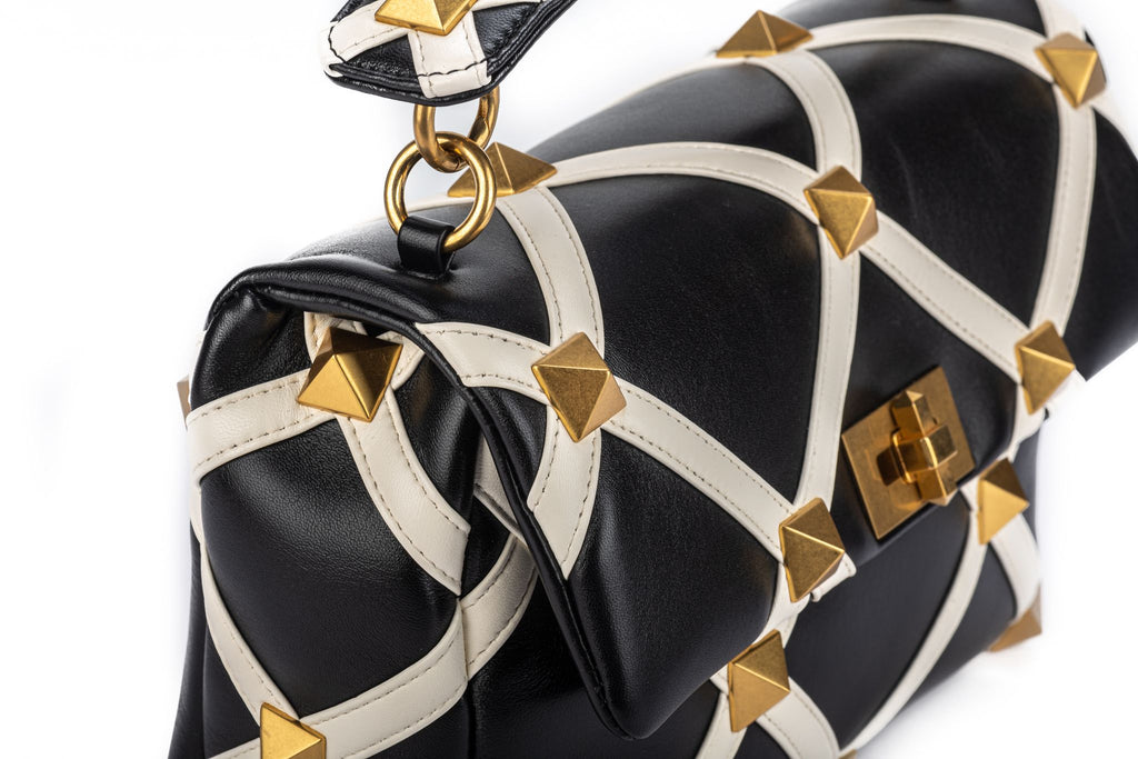 Valentino New Black & White Roman Stud