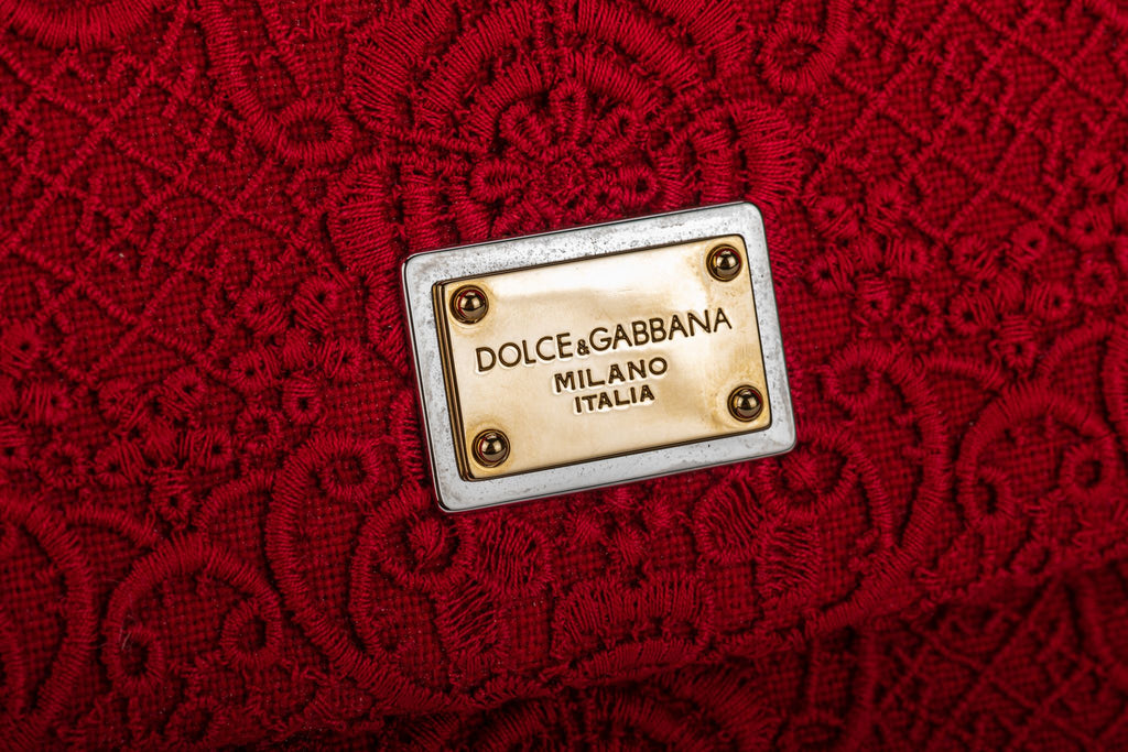 Dolce New Large Red Macrameâ™ Bag