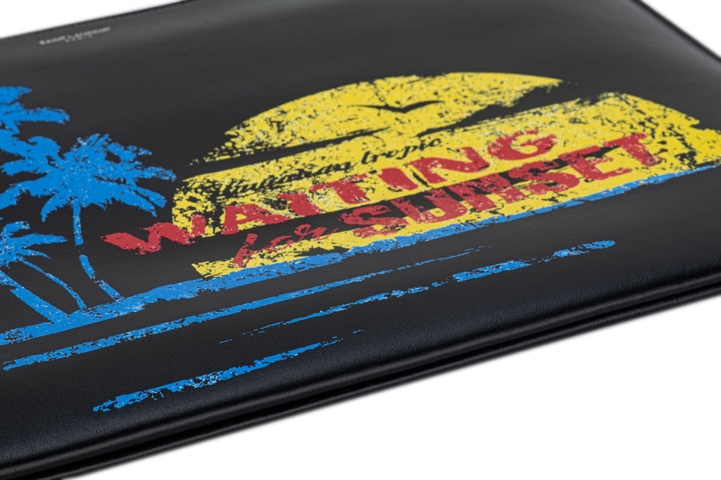 YSL New Sunset Black Leather Clutch