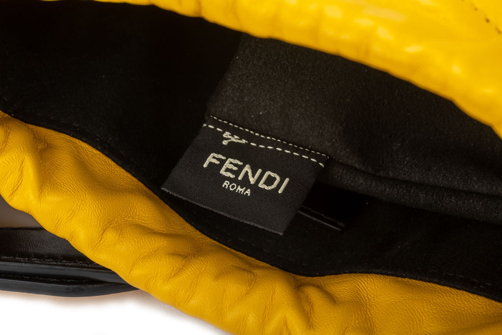 Fendi New Yellow Lambskin SM Crossbody