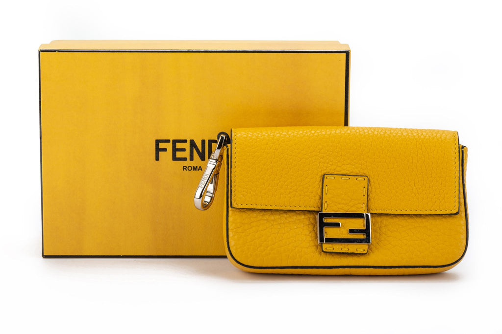Fendi BNIB Yellow Micro Baguette