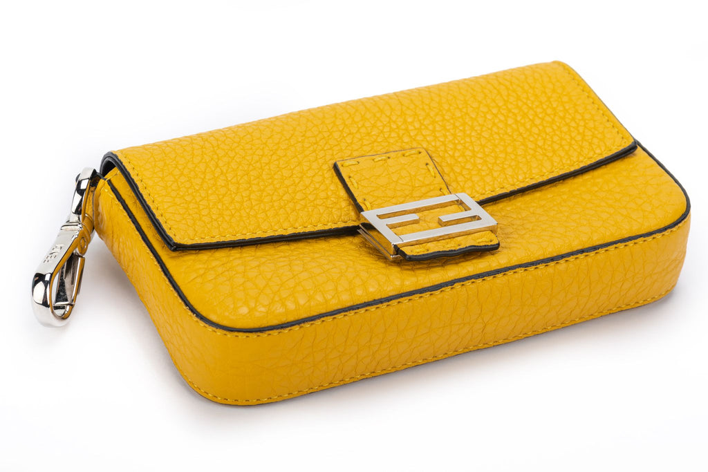 Fendi BNIB Yellow Micro Baguette