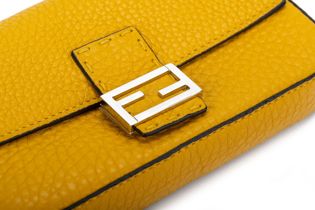Fendi BNIB Yellow Micro Baguette
