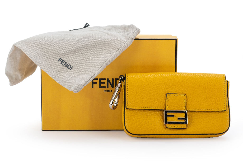 Fendi BNIB Yellow Micro Baguette