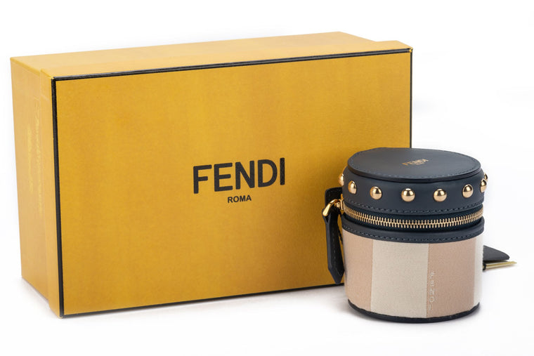 Fendi NIB  Striped Travel Jewelry Case