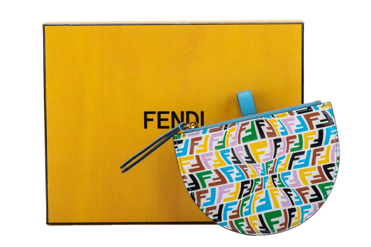 Fendi NIB Half Moon Color Coin Case