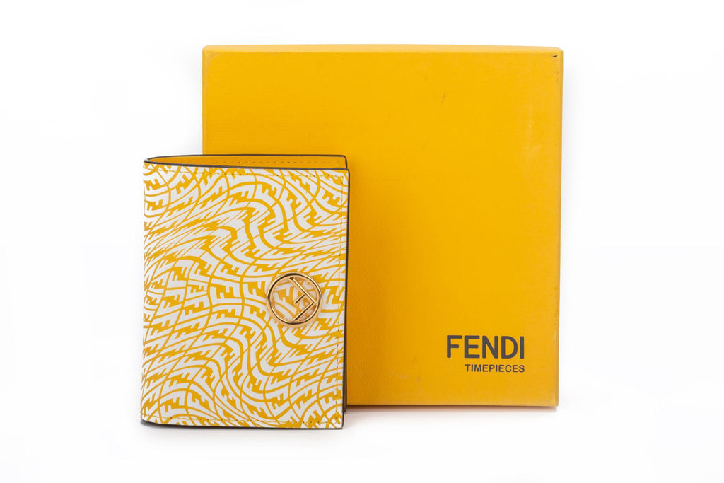Fendi BNIB Yellow/White Vertigo Wallet