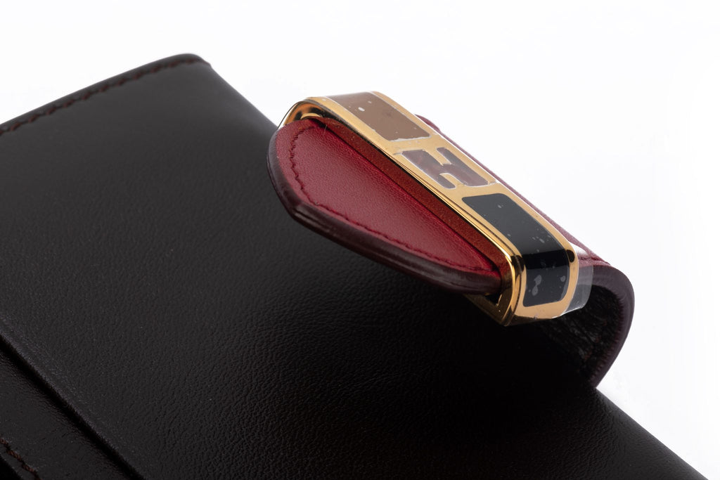 Fendi NIB Burgundy Veal Wallet