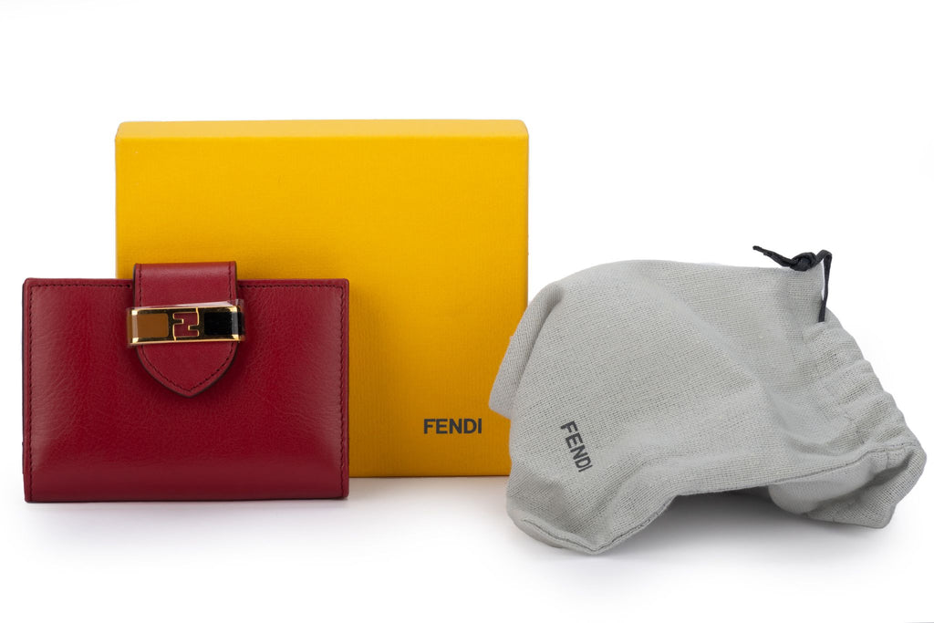 Fendi NIB Burgundy Veal Wallet