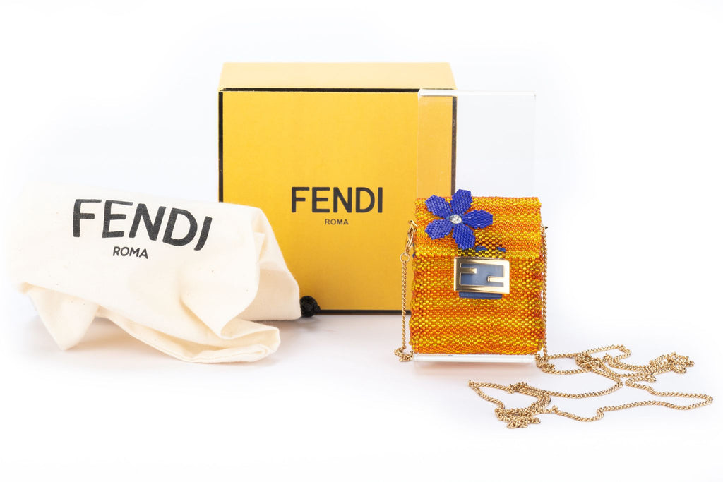 Fendi NIB Striped Seabeads Pico Baguette