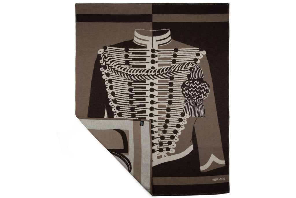 Hermes BNIB Brandebourg Etoupe Blanket