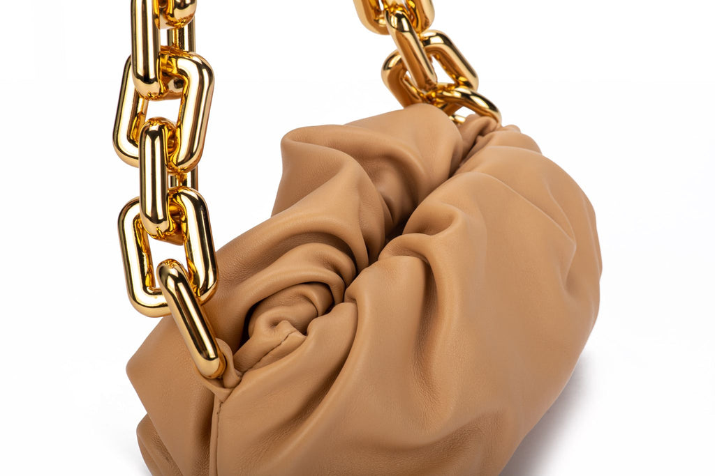 Bottega Veneta Almond Teen Chain Pouch