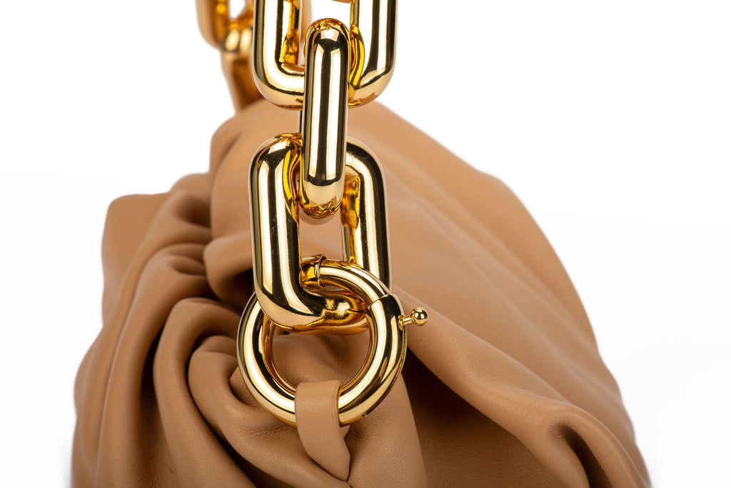 Bottega Veneta Almond Teen Chain Pouch