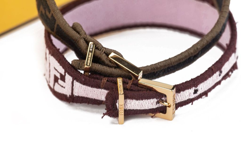 Fendi Set Of 2 Monogram Strap Bracelets