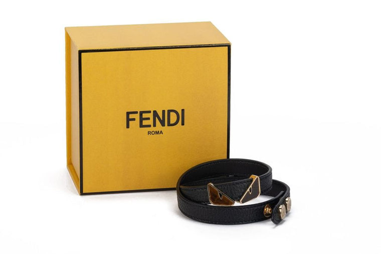 Fendi Monster Bracelet Tiger Eye Black