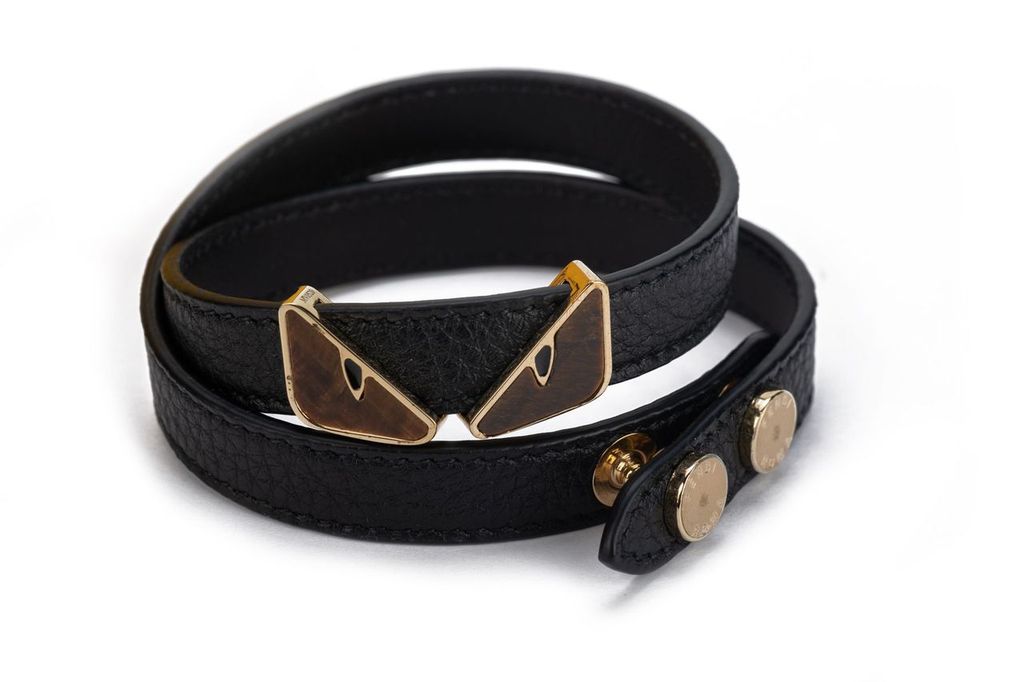 Fendi Monster Bracelet Tiger Eye Black