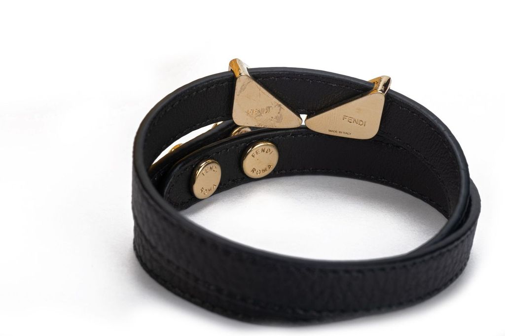 Fendi Monster Bracelet Tiger Eye Black