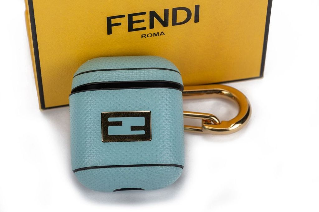 Fendi Air Pod Case  Light Blue NIB