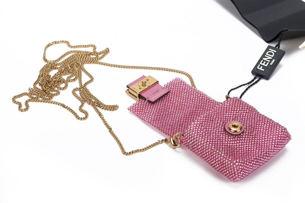 Fendi Micro Baguette Seabeds Pink NIB