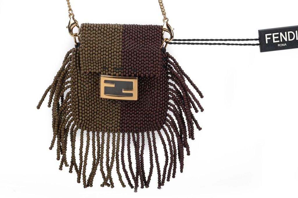 Fendi Micro Baguette With Fringes NIB