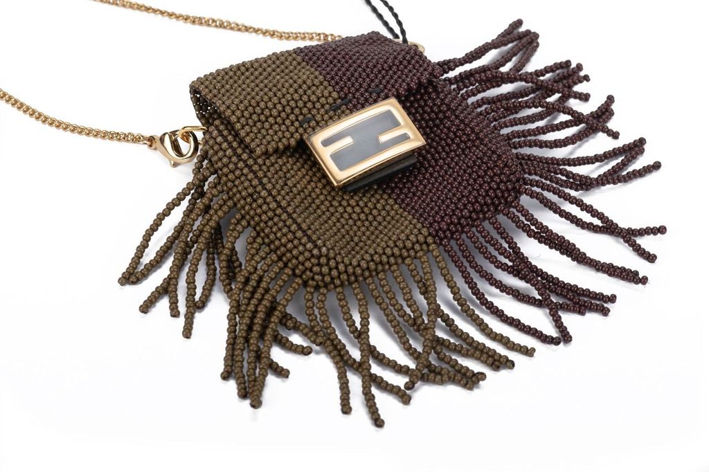 Fendi Micro Baguette With Fringes NIB
