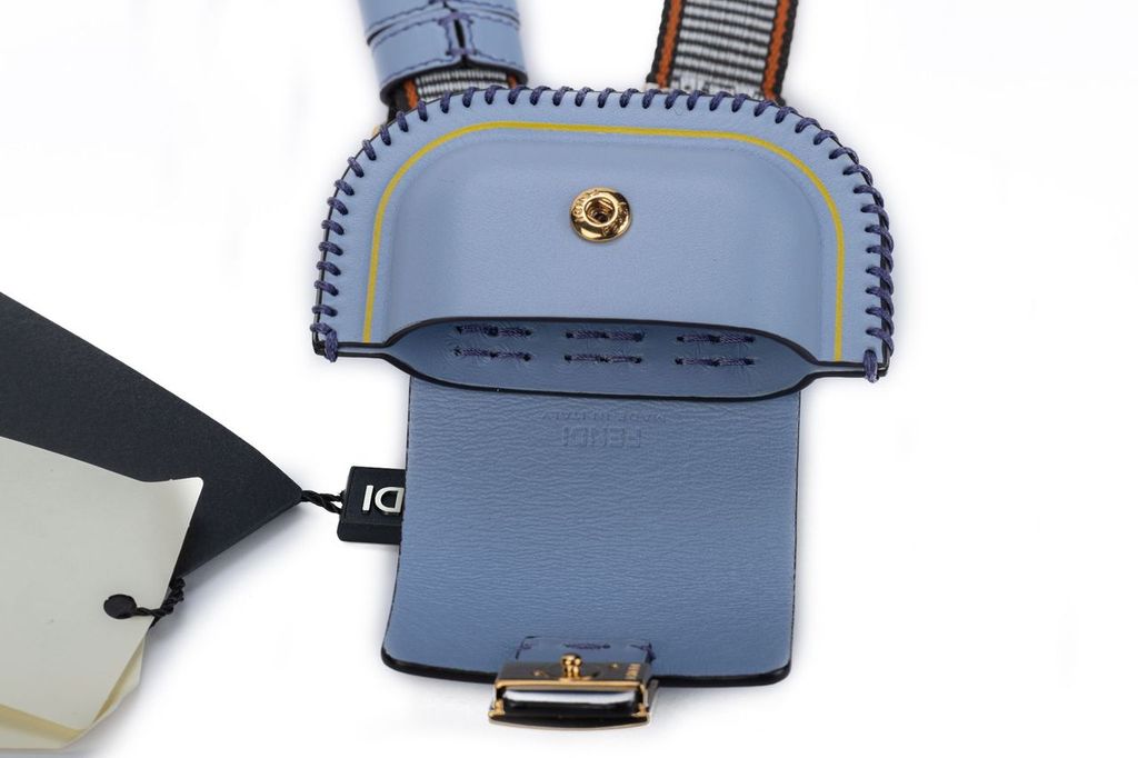 Fendi Bag Necklace Light Blue NIB