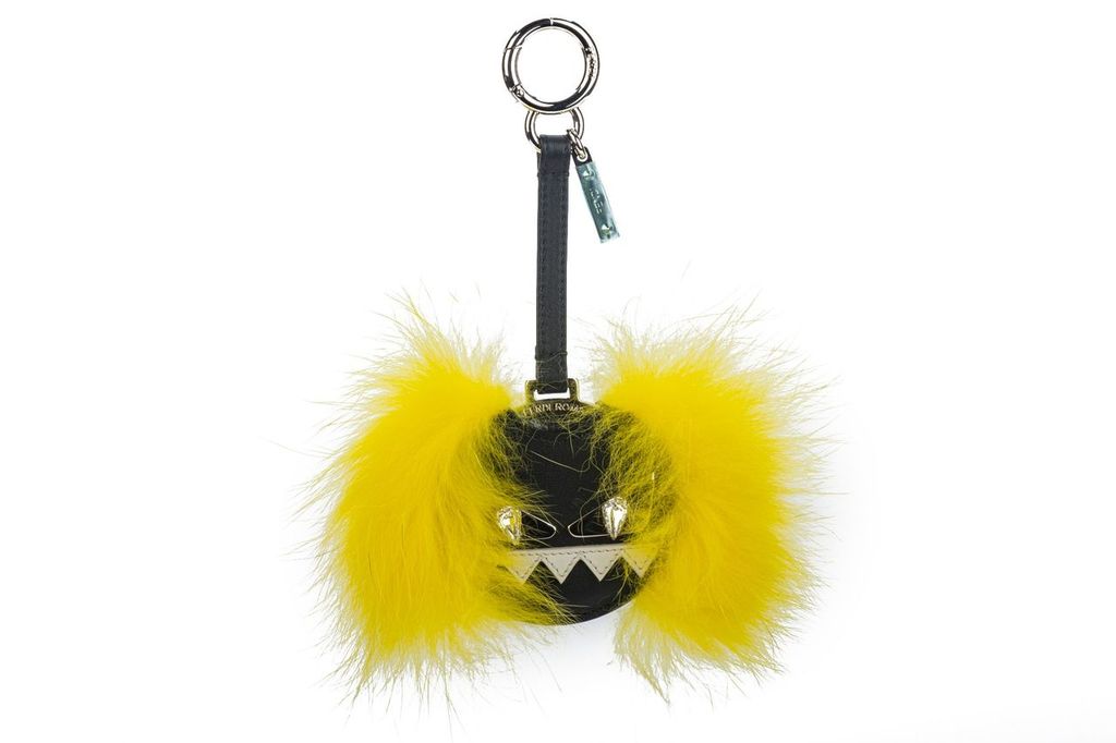 Fendi New Monster Key Ring Yellow