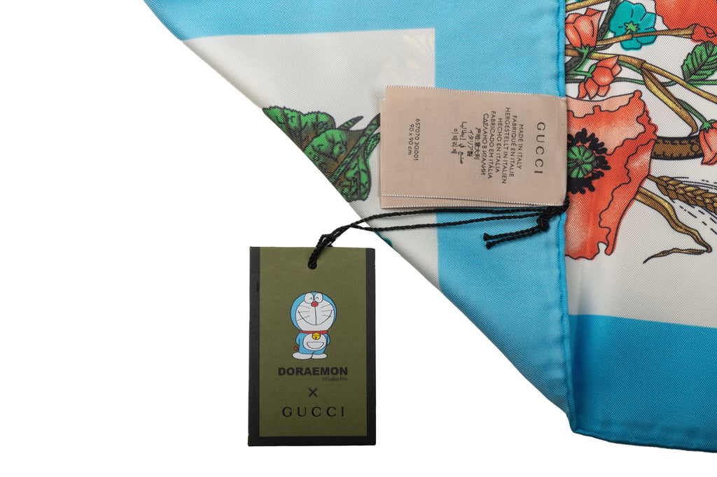 Gucci NEW LIm. Ed . Doraemon Silk Scarf