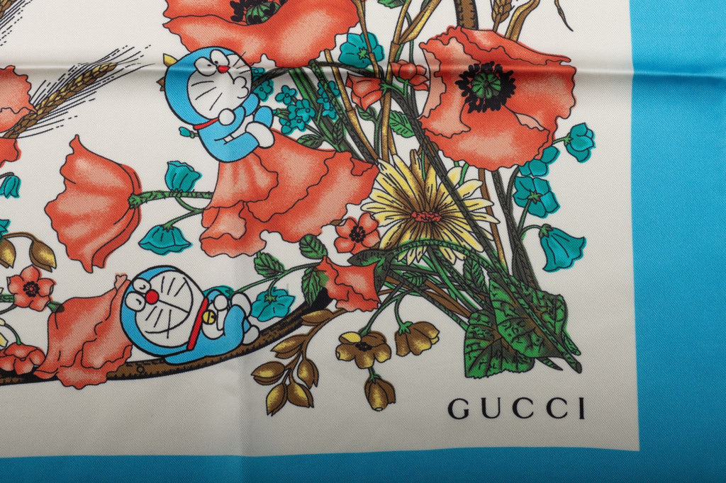Gucci NEW LIm. Ed . Doraemon Silk Scarf