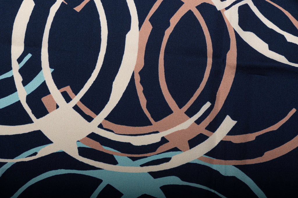 Chanel New Blue Multilogo Silk Scarf