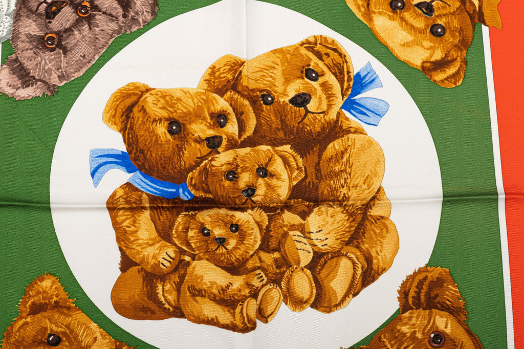 Hermès Collectible Teddy Bear Silk Scarf