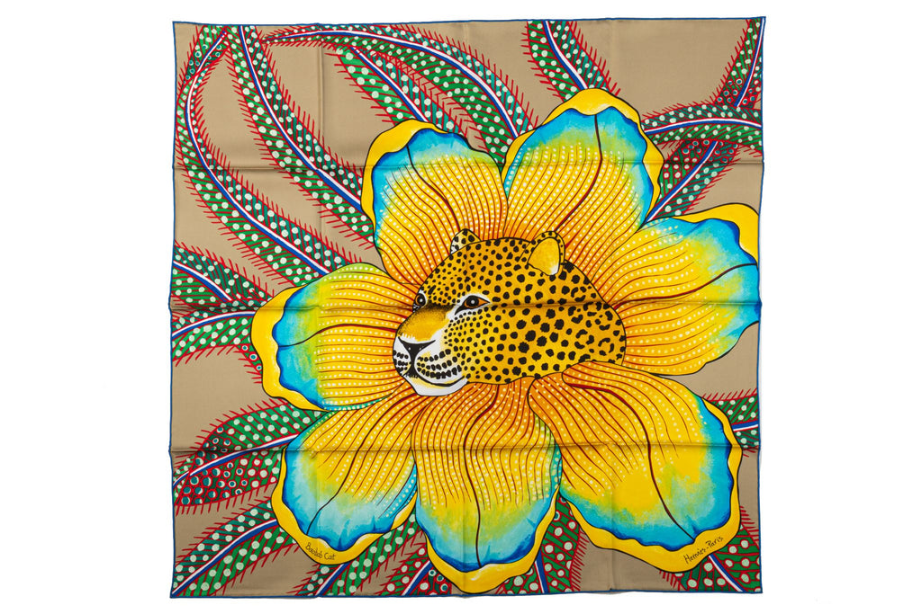 Hermes New Taupe Yellow Baobab Scarf