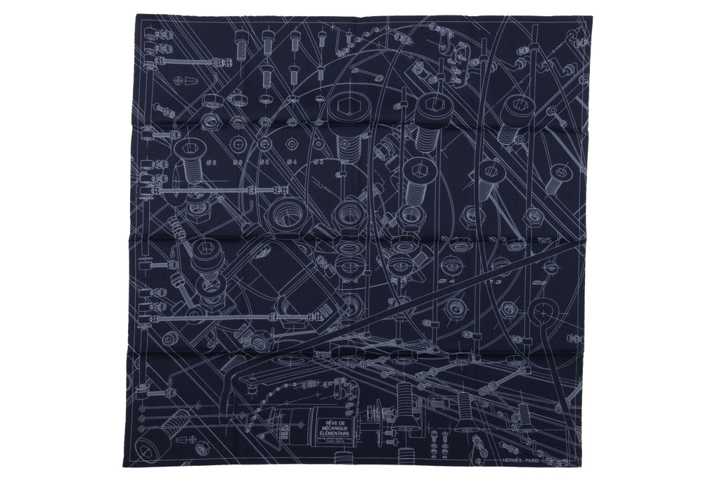 Hermes Reve de Mecanique Cotton Scarf