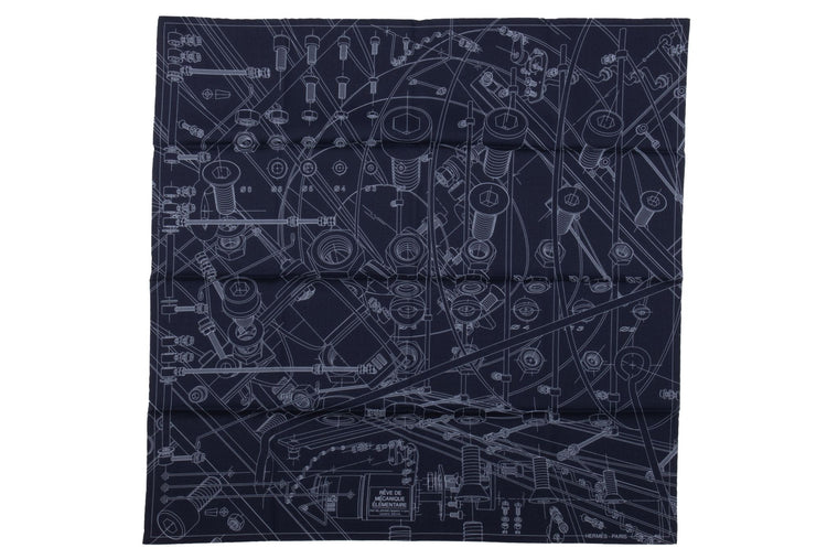 Hermes Reve de Mecanique Cotton Scarf