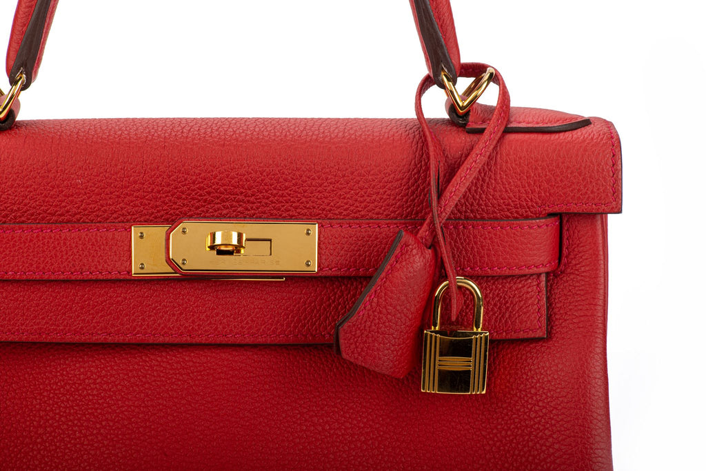 Hermes Kelly Retourne 28 Geranium Togo