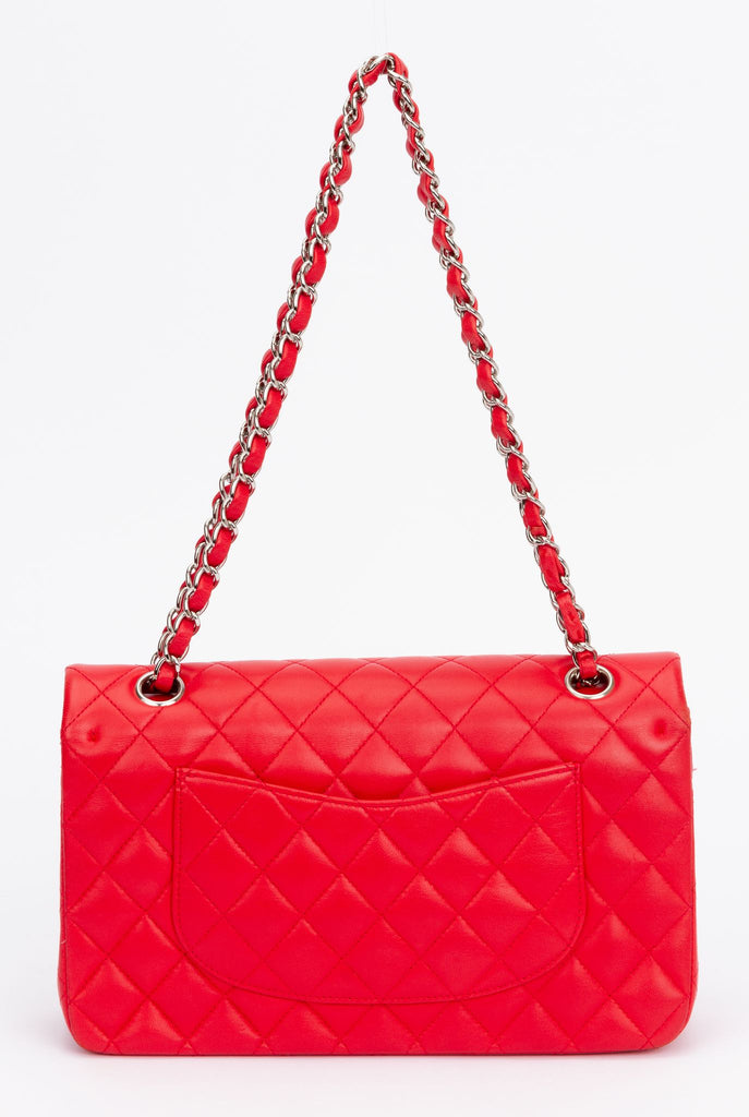 Chanel Bright Red 10 Double Flap Bag